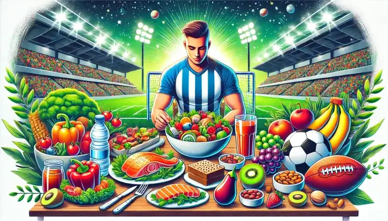 alimentação de um jogador de futebol